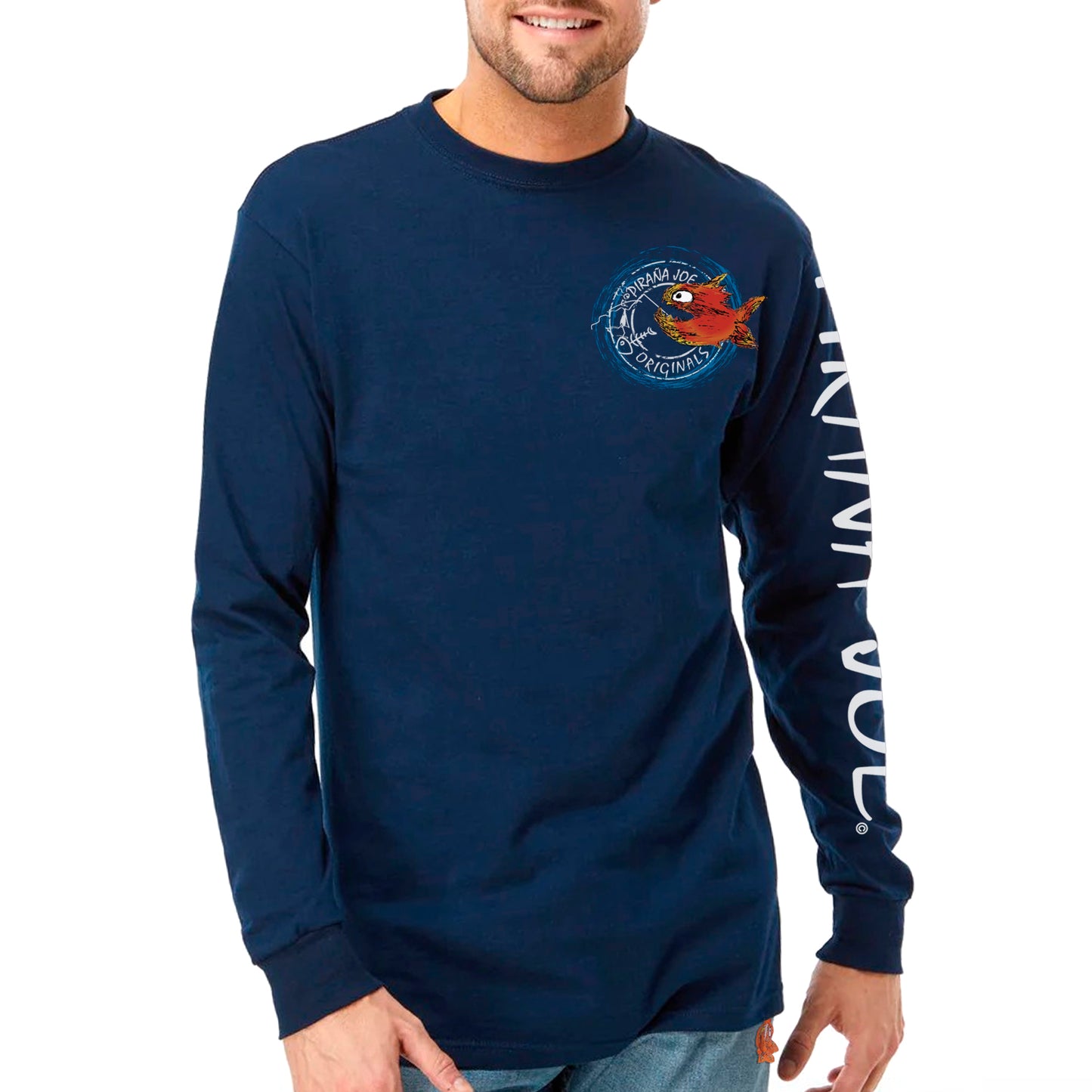 Classic Tee Blue Long Sleeve PJ Stamp